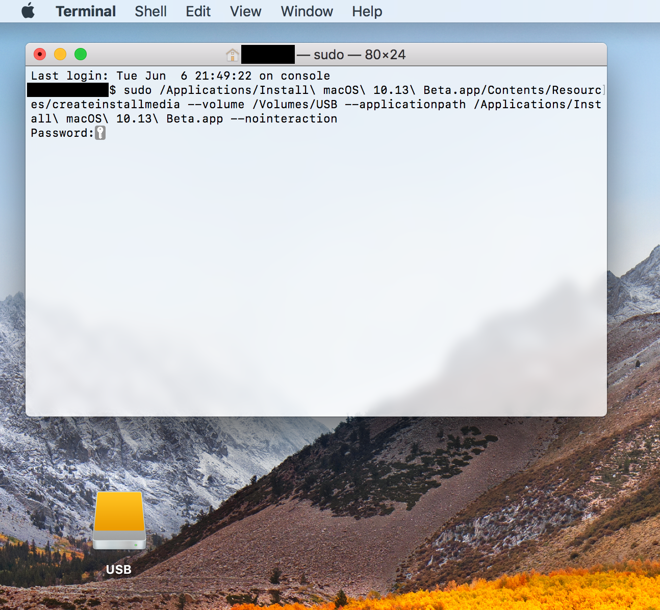 create a boot flash drive for mac os high sierra using windows 10